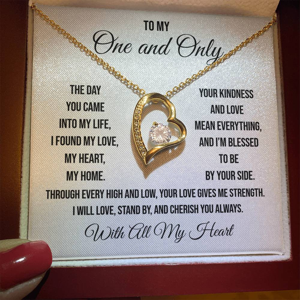 To My One and Only "The Day You Came" Forever Love Necklace