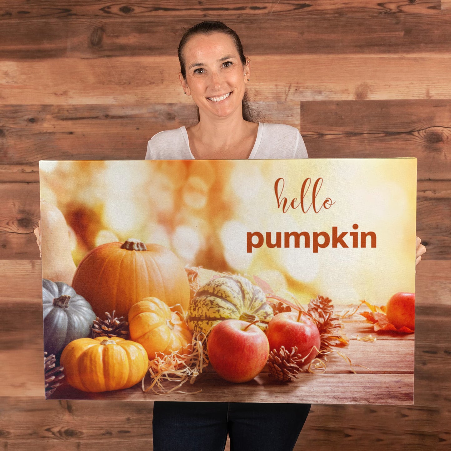 Hello Pumpkin Gallery Wrapped Canvas 24"x16" or 36"x24"