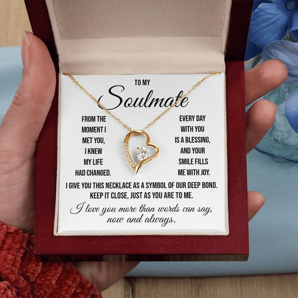 To My Soulmate "Your Smile" Forever Love Necklace