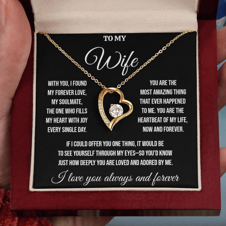 To My Wife "My Forever Love" Forever Love Necklace