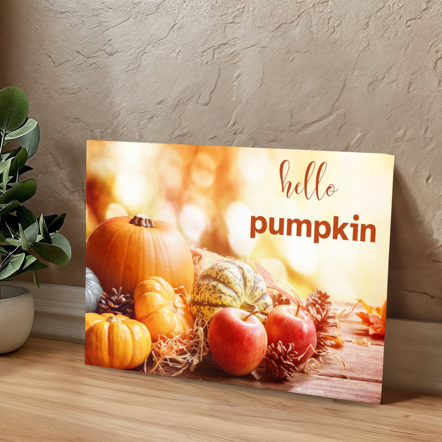 Hello Pumpkin Gallery Wrapped Canvas 24"x16" or 36"x24"