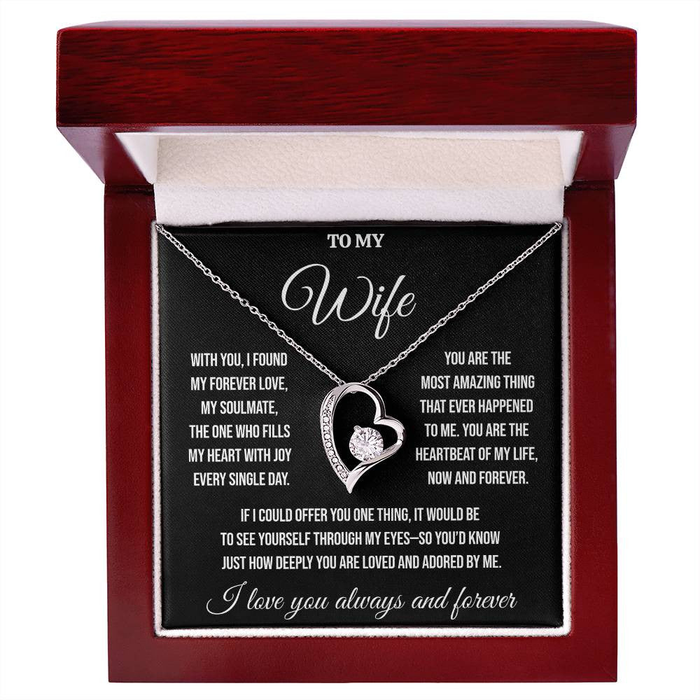 To My Wife "My Forever Love" Forever Love Necklace