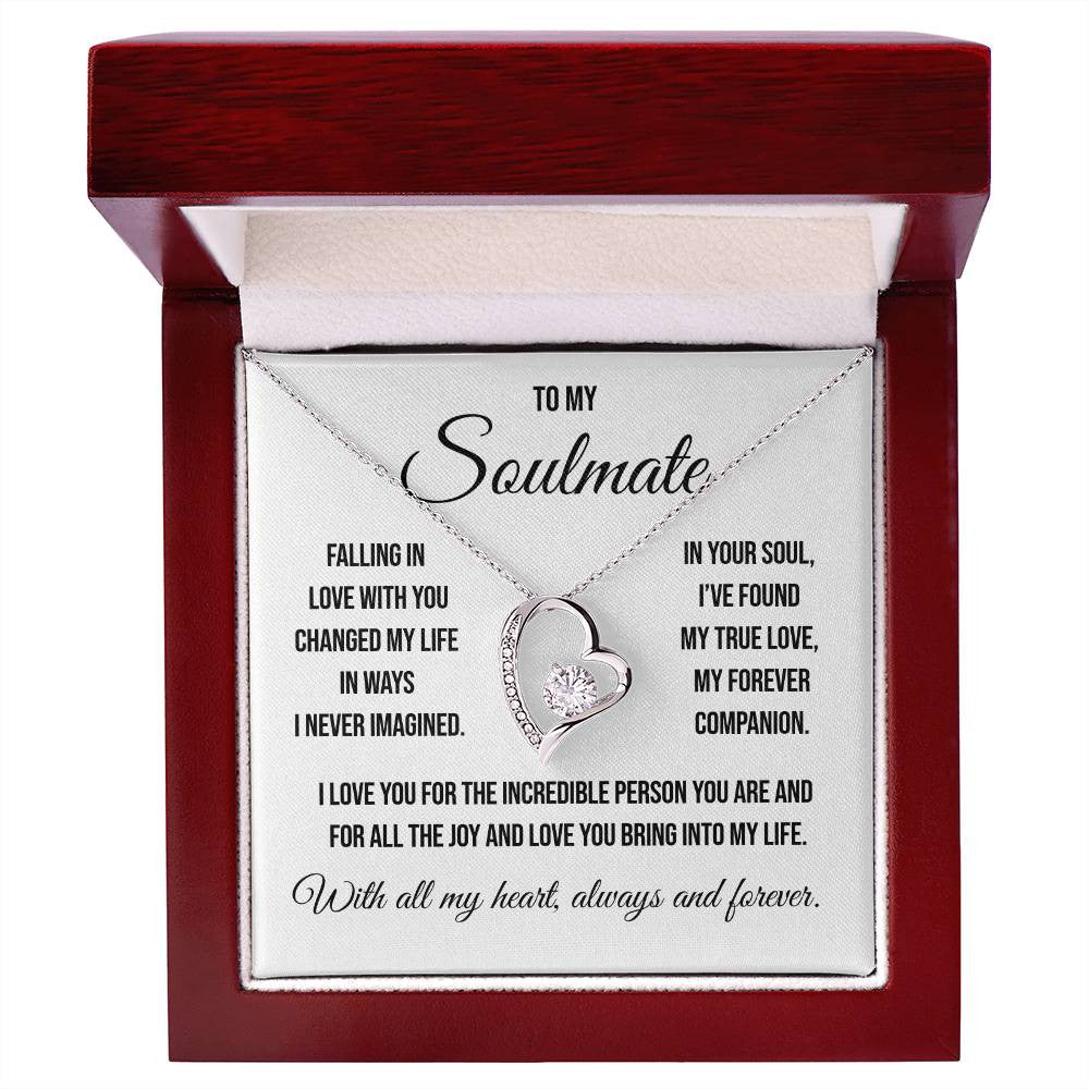 To My Soulmate "Falling in love with you" Forever Love Necklace