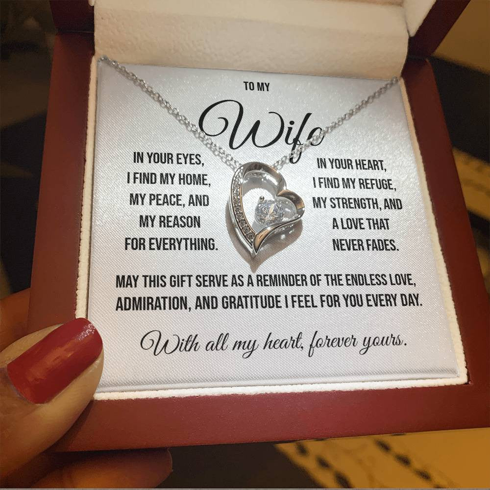 To My Wife "in your Eyes" Forever Love Necklace