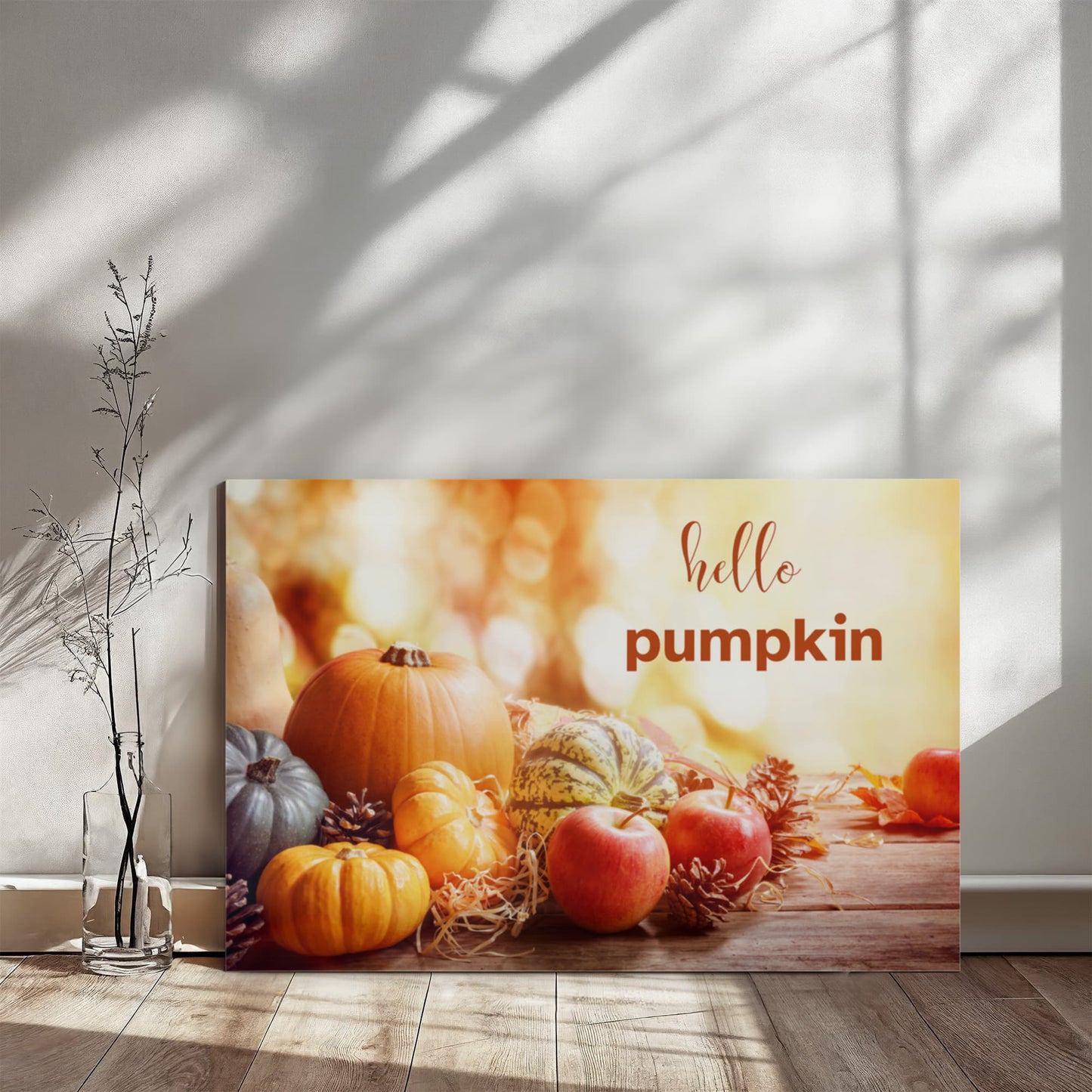 Hello Pumpkin Gallery Wrapped Canvas 24"x16" or 36"x24"