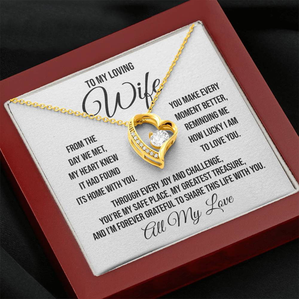 To My Loving Wife "From the Day We Met" Forever Love Necklace
