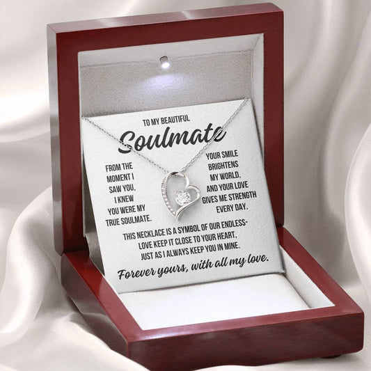 To My Beautiful Soulmate "My True Soulmate" Forever Love Necklace