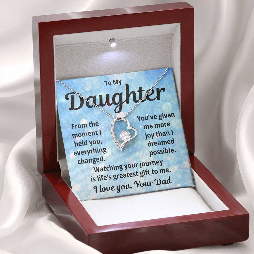To My Daughter "Watching Your Journey" Forever Love Necklace