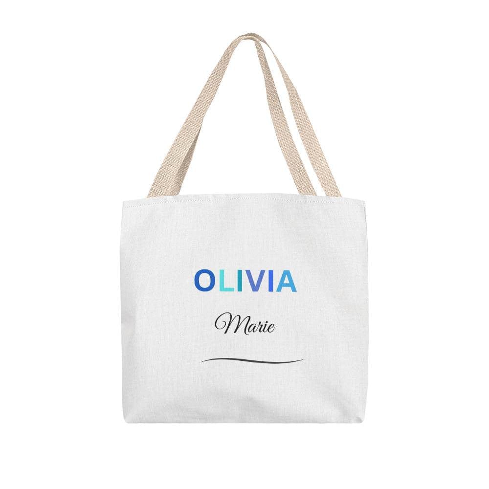 Fun Tote Bag | Multi Color Name Personalized Tote Bag