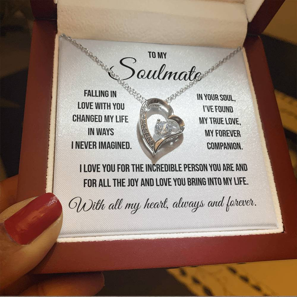 To My Soulmate "Falling in love with you" Forever Love Necklace