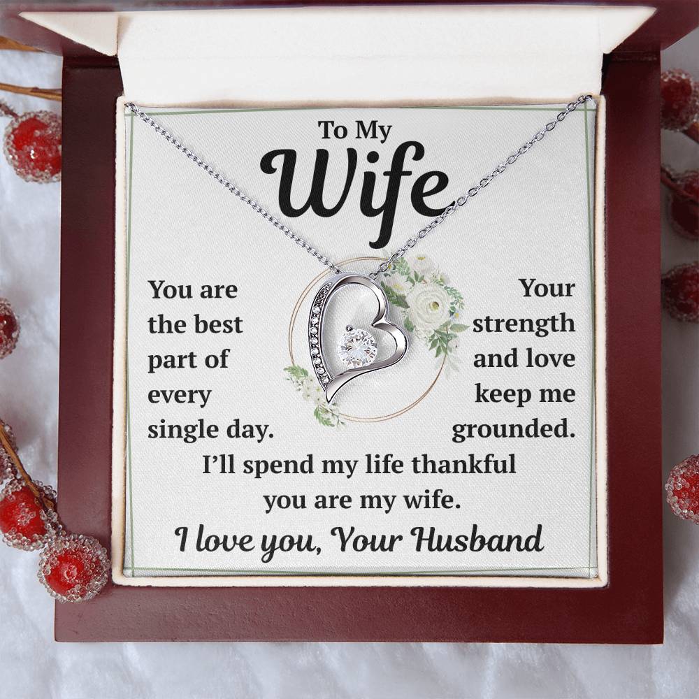 To My Wife "You are the Best" Forever Love Necklace
