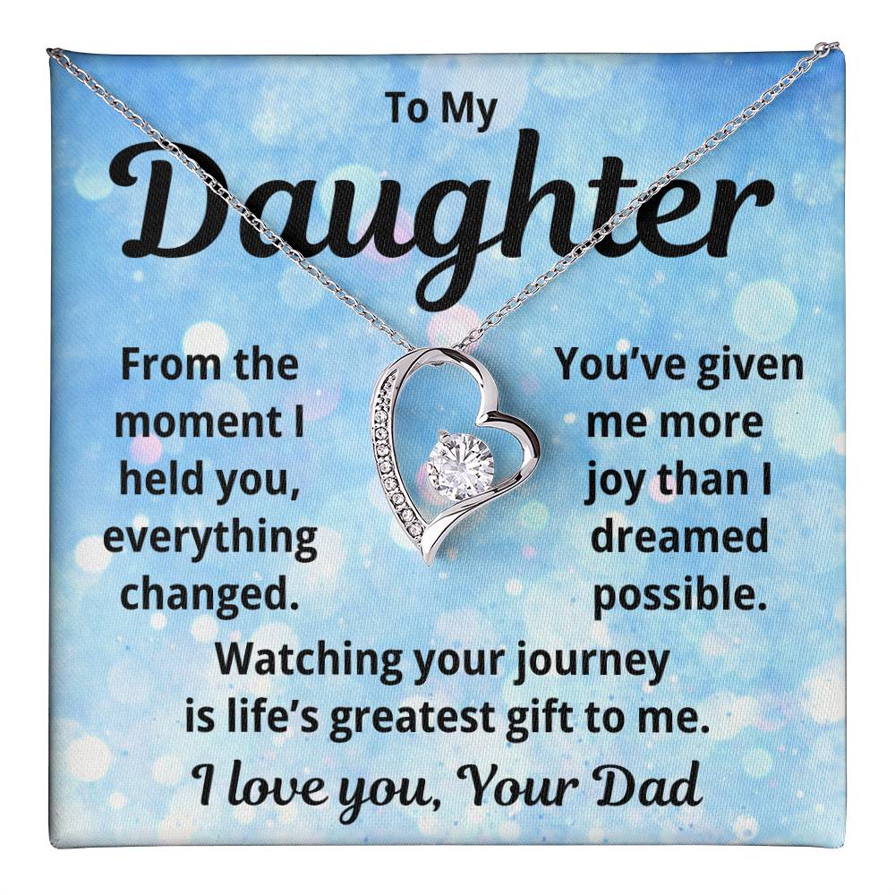 To My Daughter "Watching Your Journey" Forever Love Necklace