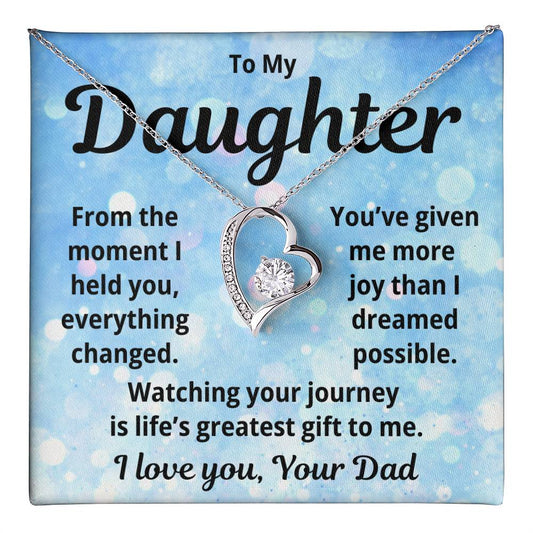 To My Daughter "Watching Your Journey" Forever Love Necklace