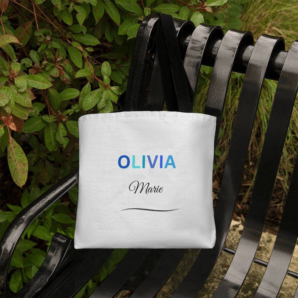 Fun Tote Bag | Multi Color Name Personalized Tote Bag