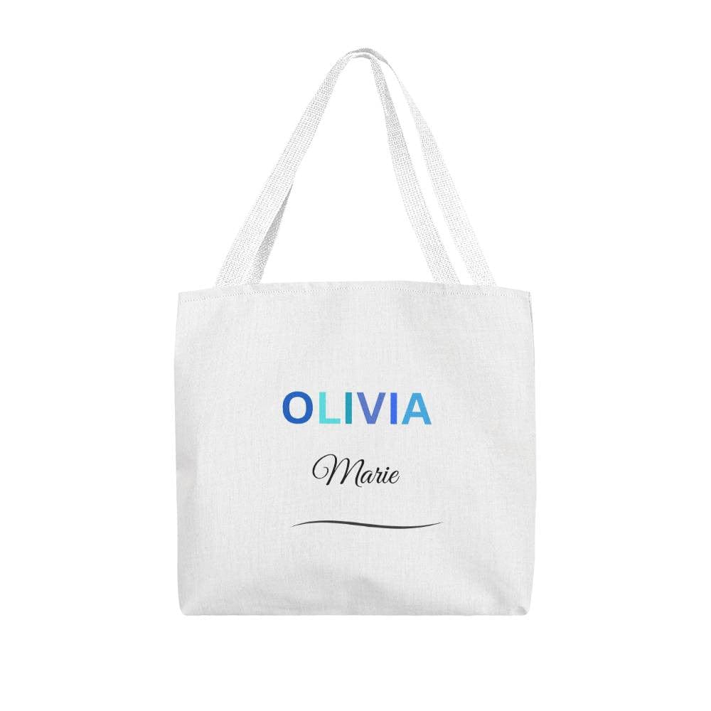 Fun Tote Bag | Multi Color Name Personalized Tote Bag