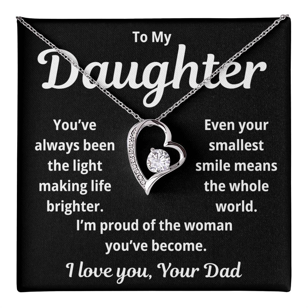 To My Daughter "You've Always Been The Light" Forever Love Necklace