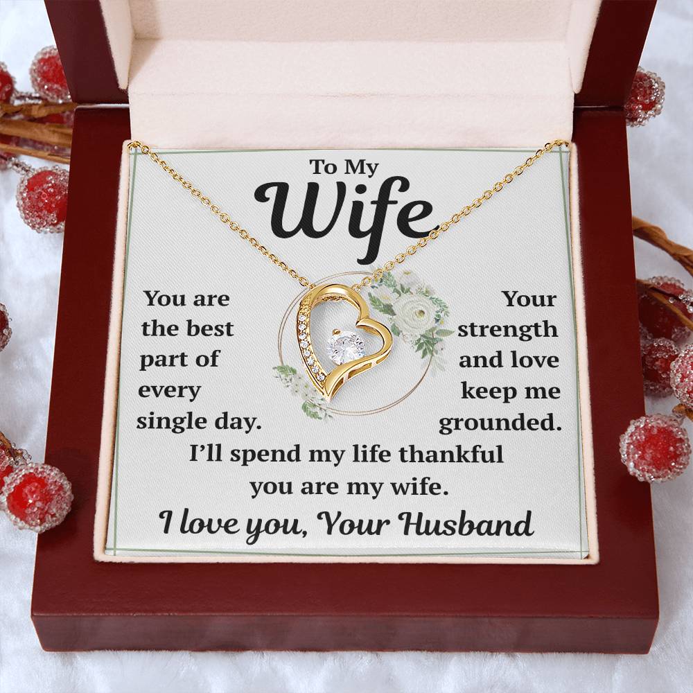 To My Wife "You are the Best" Forever Love Necklace