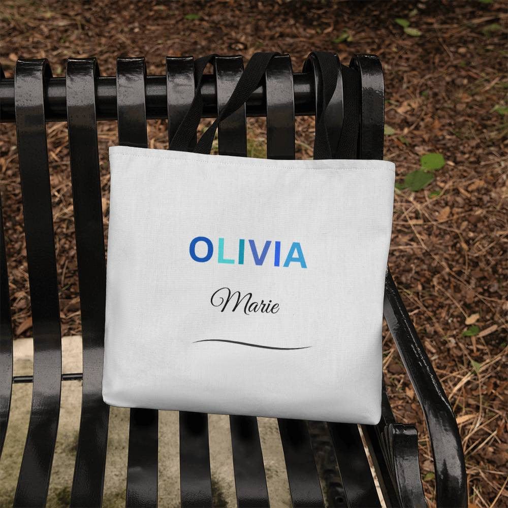 Fun Tote Bag | Multi Color Name Personalized Tote Bag