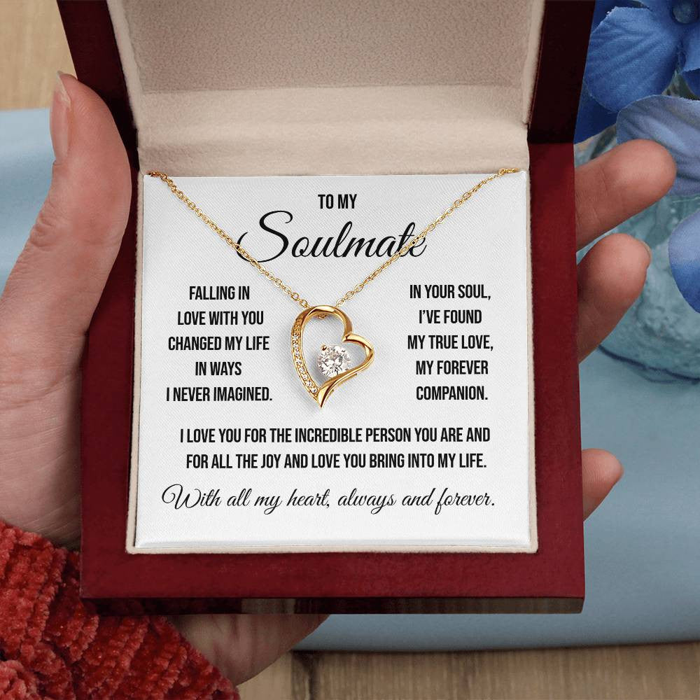 To My Soulmate "Falling in love with you" Forever Love Necklace