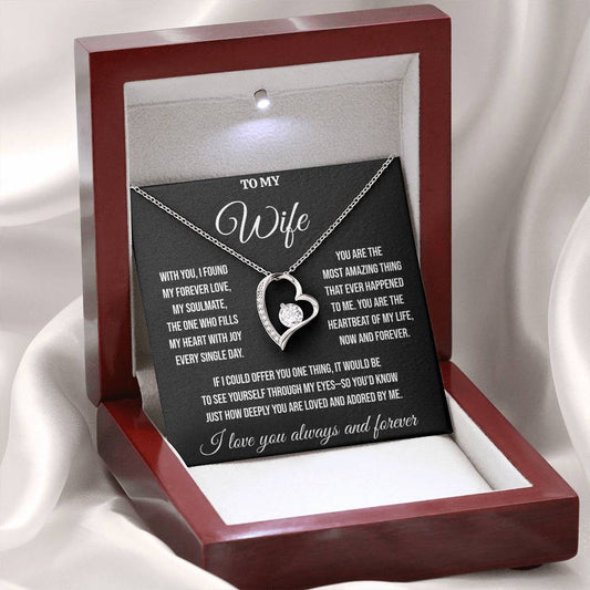 To My Wife "My Forever Love" Forever Love Necklace