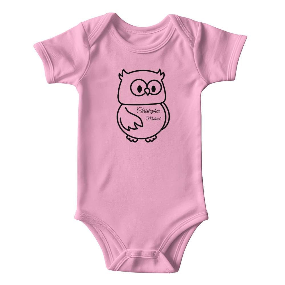 Personalized Owl Gerber ONESIES® | Custom Name Gerber ONESIES® | Jungle and Your Name Gerber ONESIES®