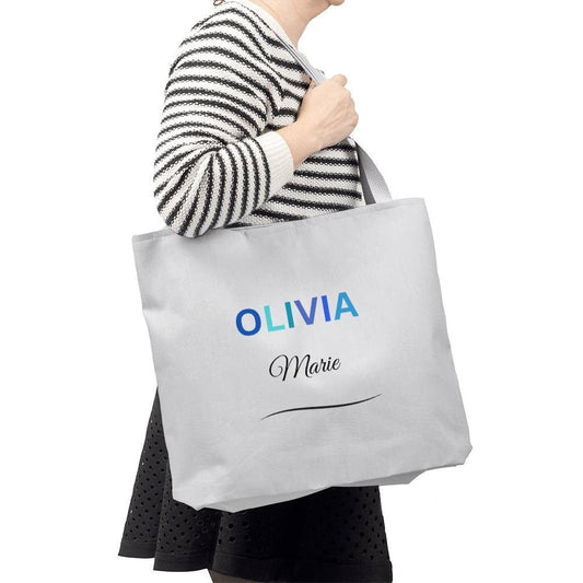 Fun Tote Bag | Multi Color Name Personalized Tote Bag