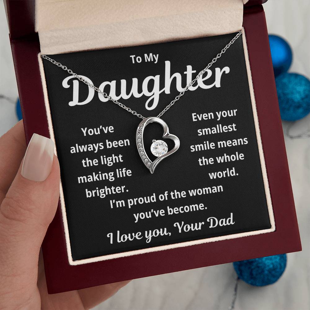 To My Daughter "You've Always Been The Light" Forever Love Necklace