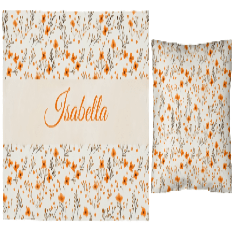 Fall Blanket Fall Pillow, Custom Name, Coral Fleece Blanket