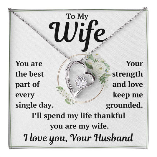 To My Wife "You are the Best" Forever Love Necklace