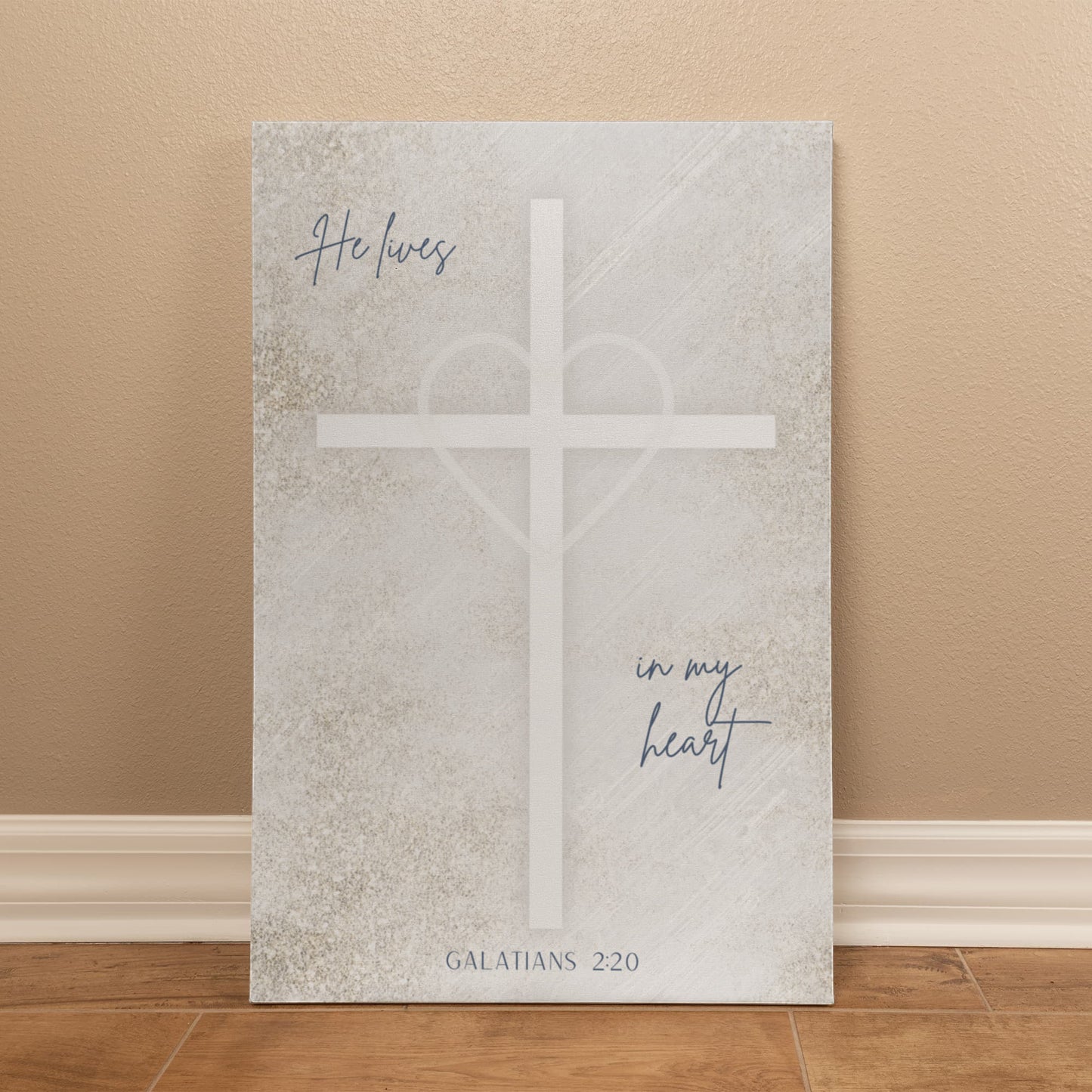 "He Lives in my Heart" Gallery Wrapped Canvas
