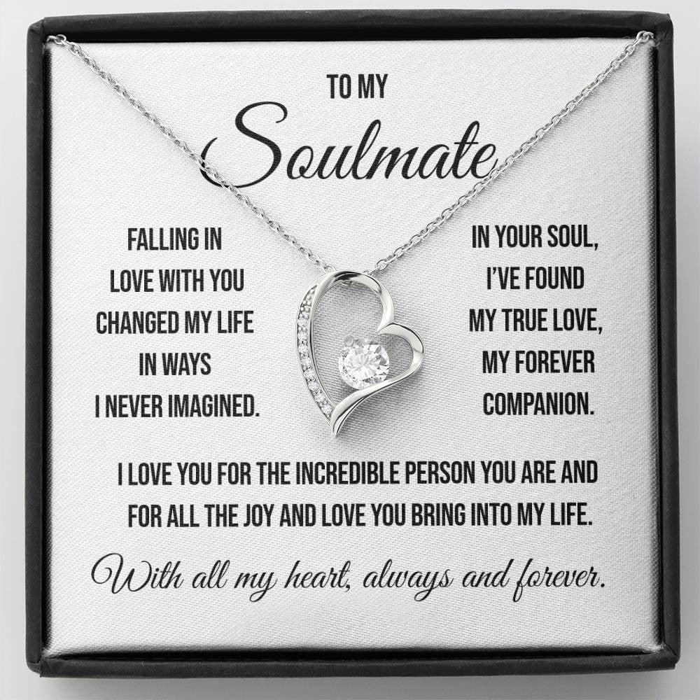 To My Soulmate "Falling in love with you" Forever Love Necklace