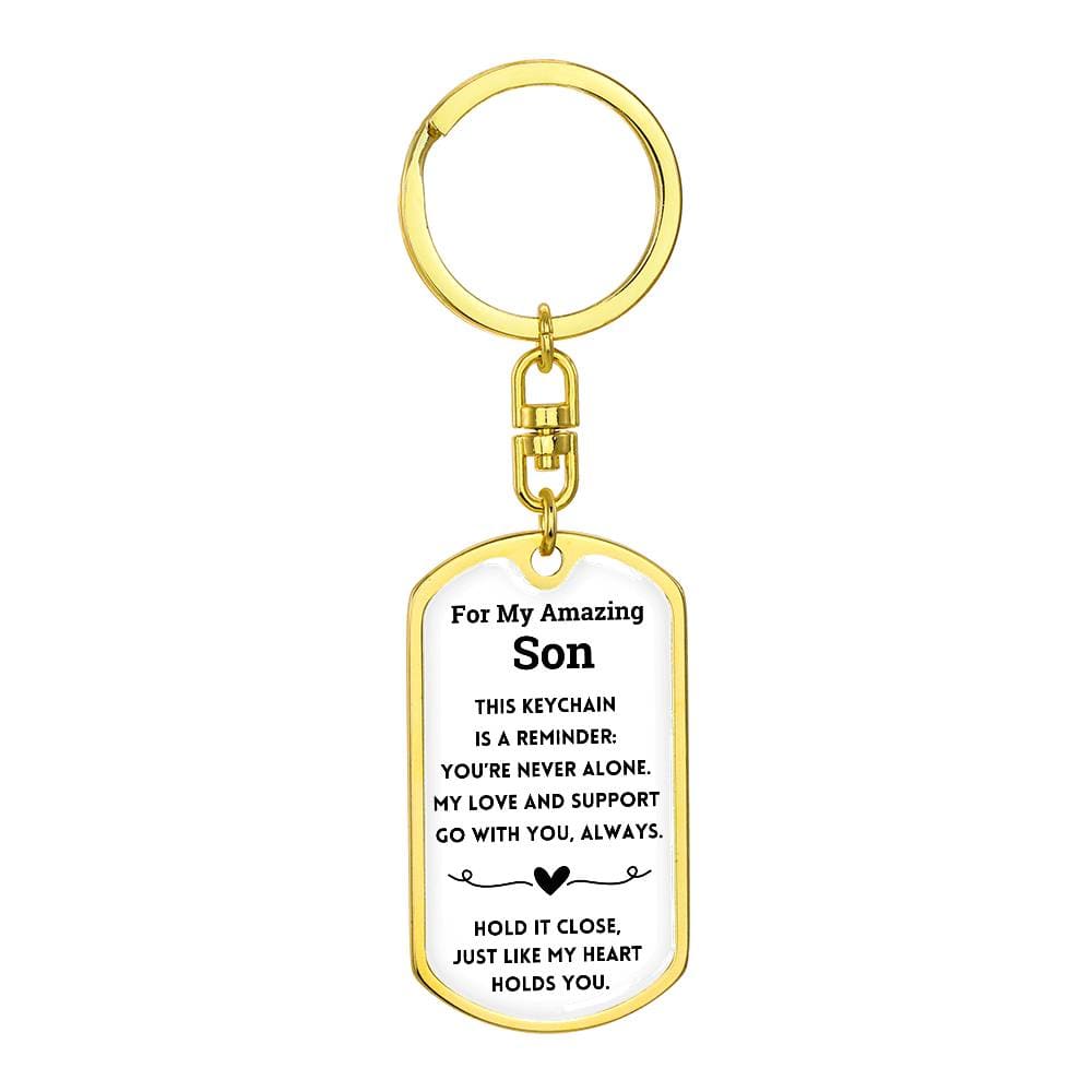 For My Amazing Son - Dog Tag Keychain