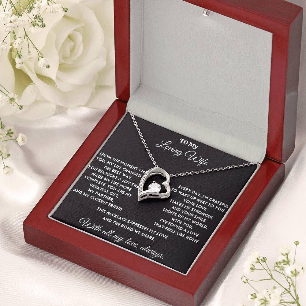 To My Loving Wife - You Brought a Joy - Forever Love Necklace