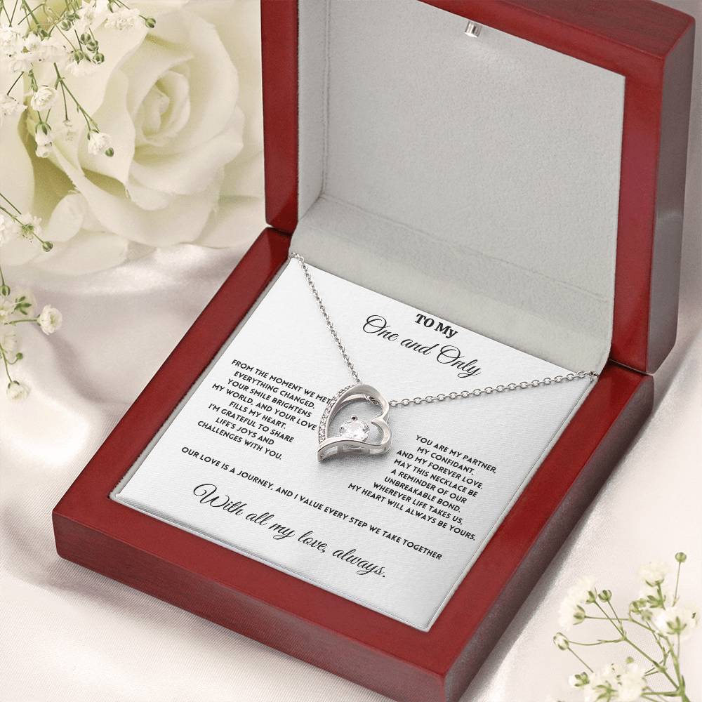 To My One and Only - Our Love is a Journey - Forever Love Necklace