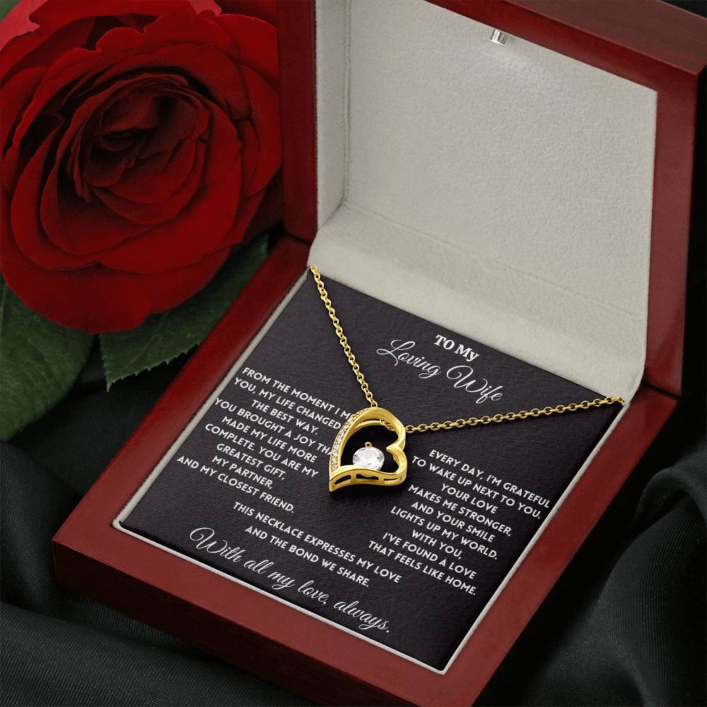 To My Loving Wife - You Brought a Joy - Forever Love Necklace