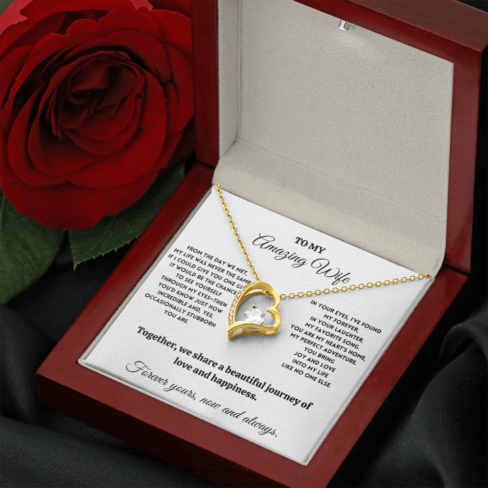 To My Amazing Wife - Occasionally Stubborn - Forever Love Necklace