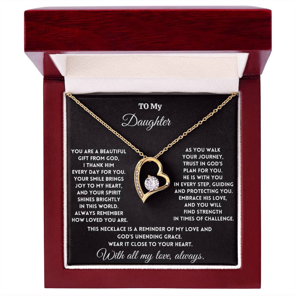 To My Daughter - Gift from God - Forever Love Necklace