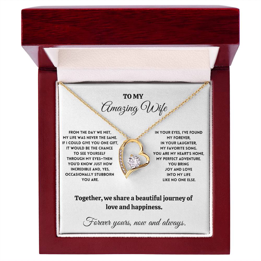 To My Amazing Wife - Occasionally Stubborn - Forever Love Necklace