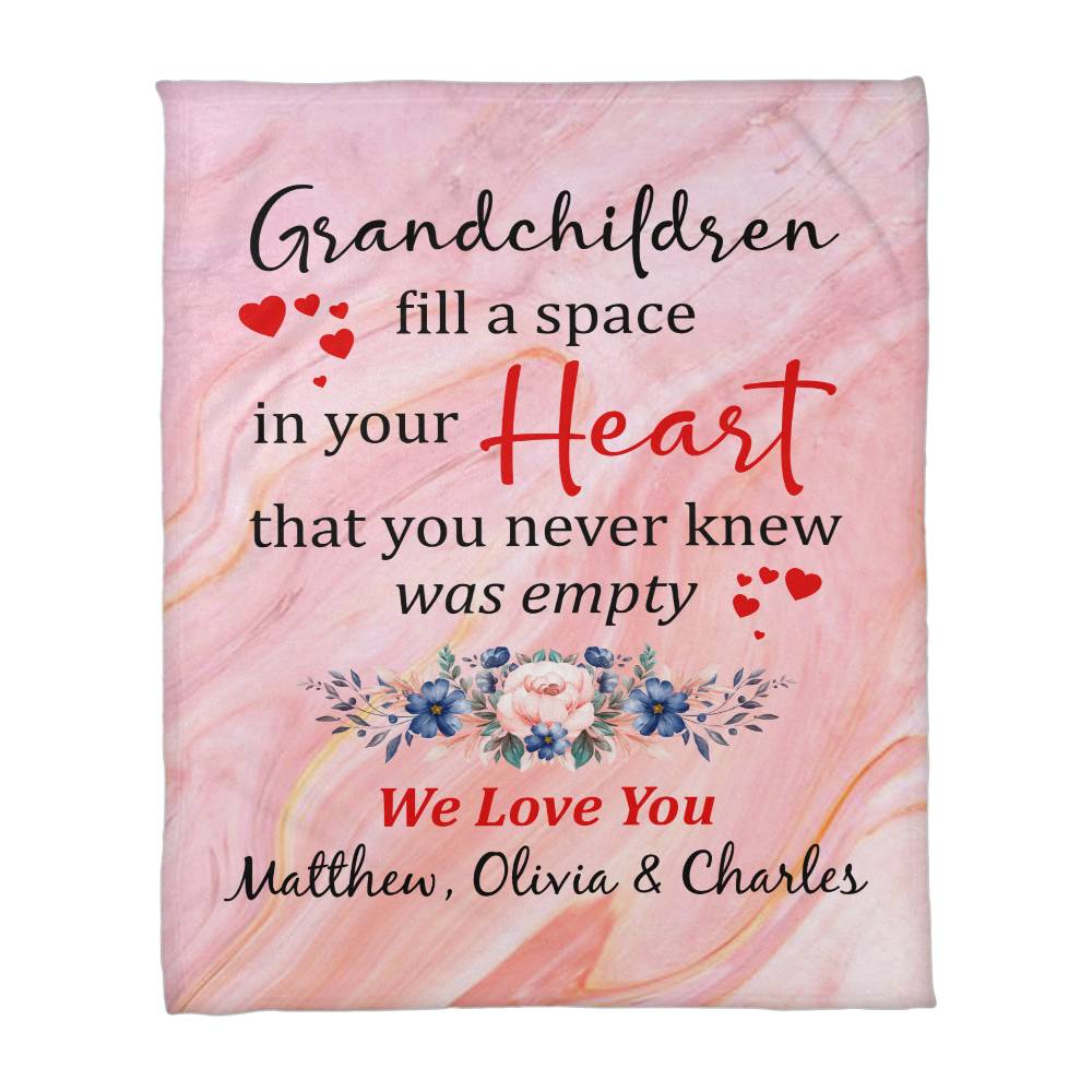 Grandparents Blanket With Love From Grandchildren