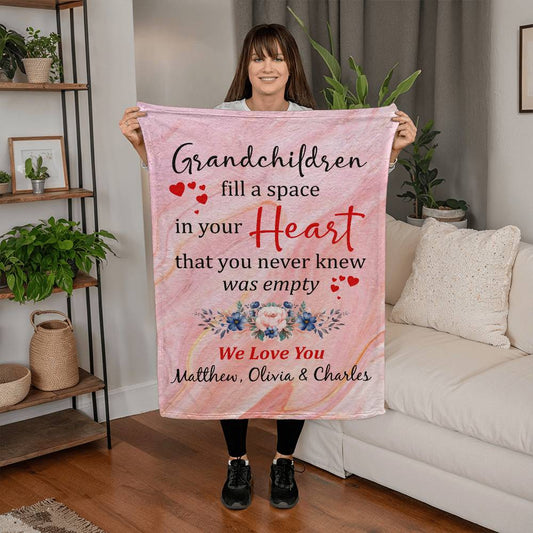 Grandparents Blanket With Love From Grandchildren