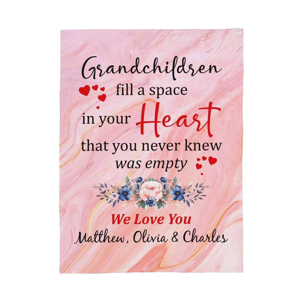 Grandparents Blanket With Love From Grandchildren