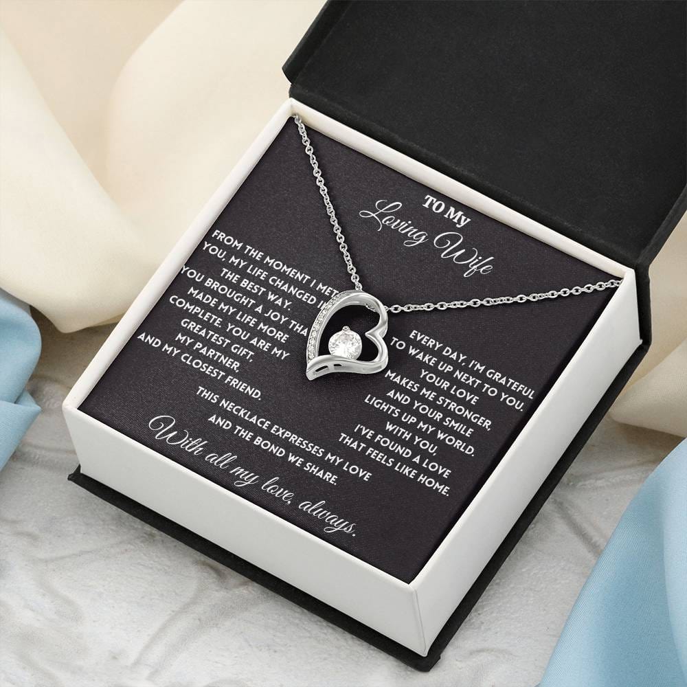 To My Loving Wife - You Brought a Joy - Forever Love Necklace