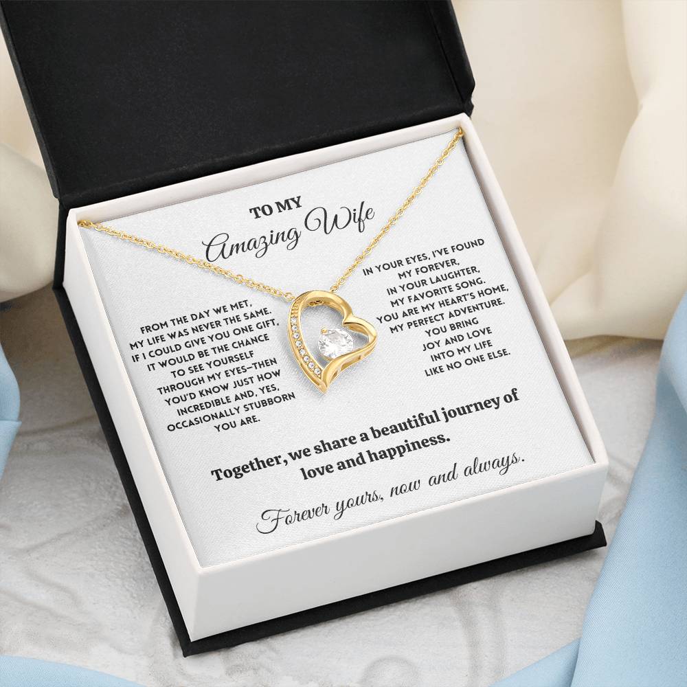 To My Amazing Wife - Occasionally Stubborn - Forever Love Necklace