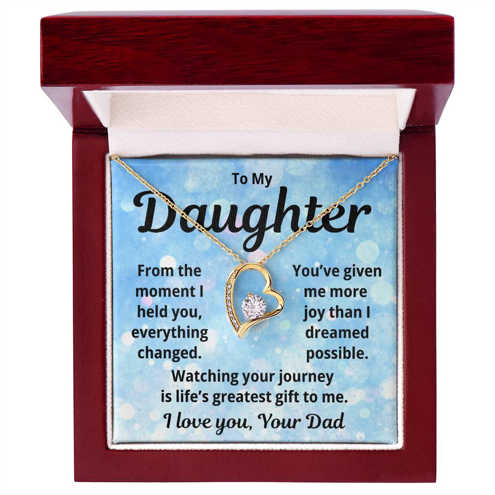 To My Daughter "Watching Your Journey" Forever Love Necklace