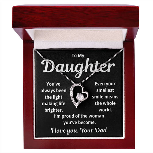 To My Daughter "You've Always Been The Light" Forever Love Necklace