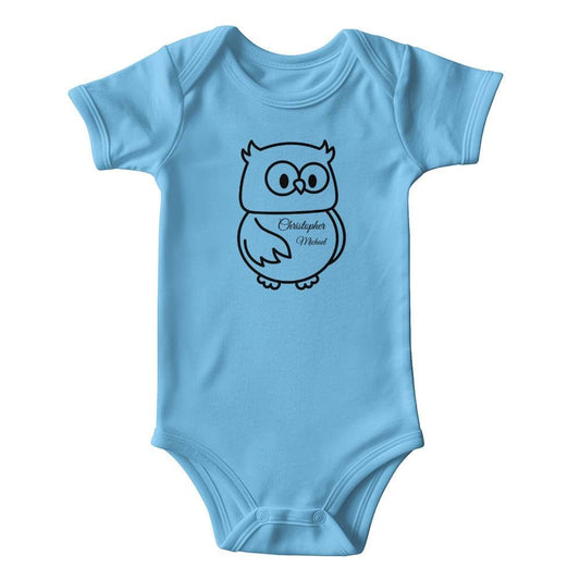 Personalized Owl Gerber ONESIES® | Custom Name Gerber ONESIES® | Jungle and Your Name Gerber ONESIES®