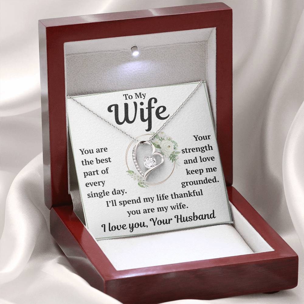 To My Wife "You are the Best" Forever Love Necklace