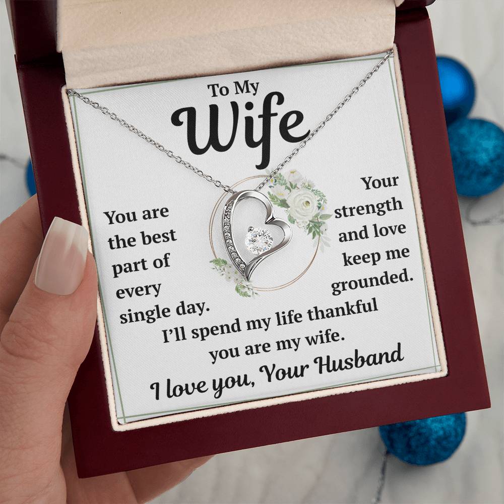 To My Wife "You are the Best" Forever Love Necklace