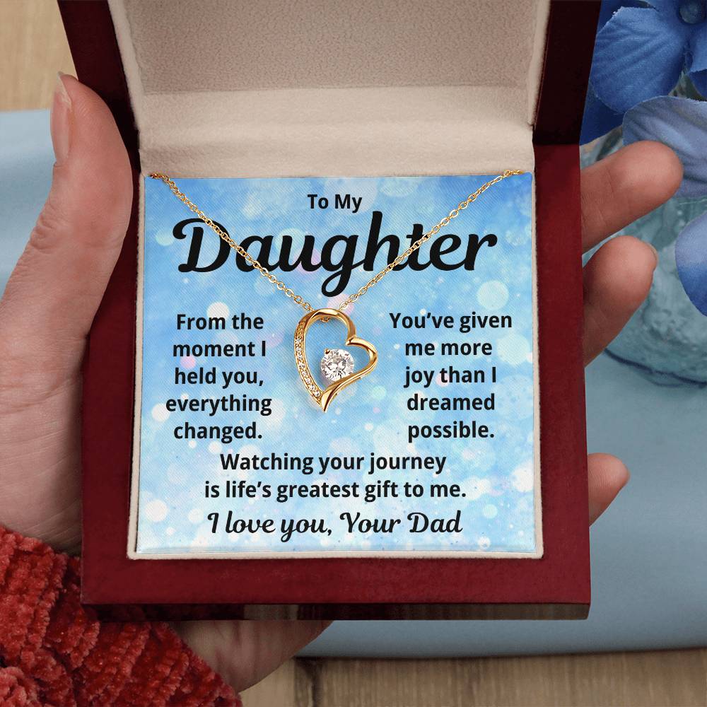 To My Daughter "Watching Your Journey" Forever Love Necklace