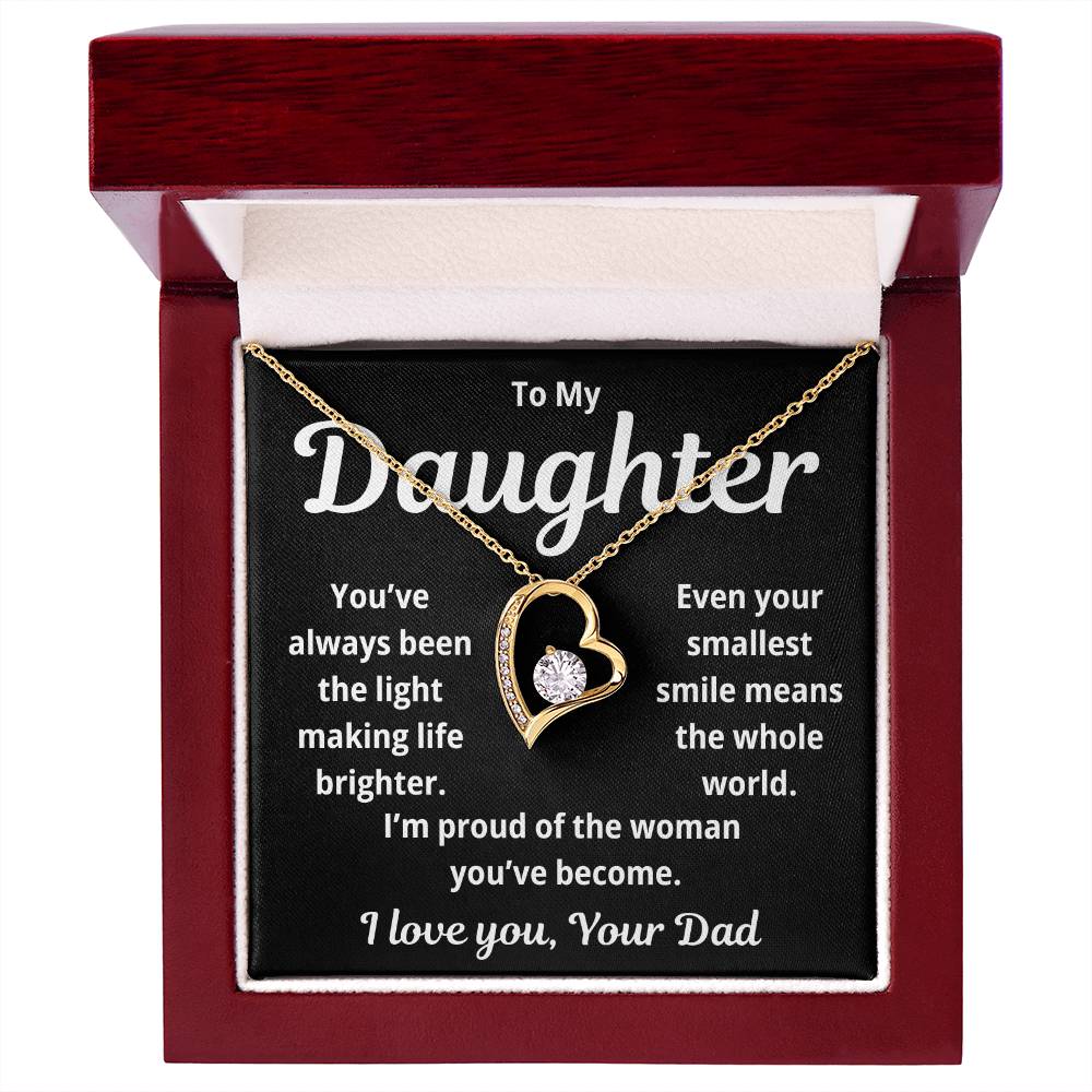 To My Daughter "You've Always Been The Light" Forever Love Necklace